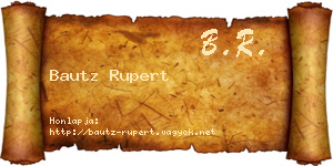 Bautz Rupert névjegykártya